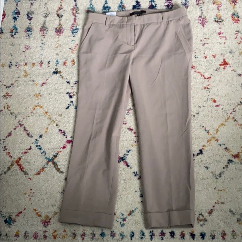 Tan BCBG cropped dress pants